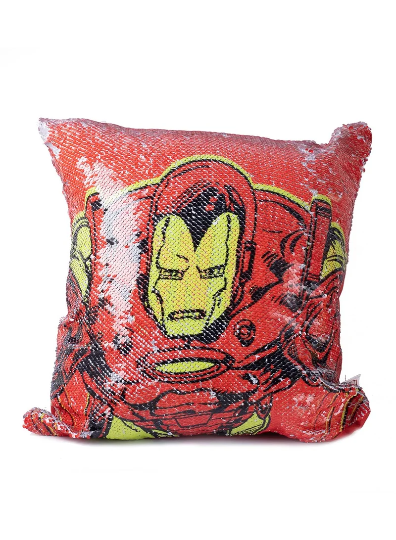 MARVEL  MARVEL Iron Man Letter Printed Style Pillow Polyester Grey/Red 40 x 40cm for Men | Best Price UAE